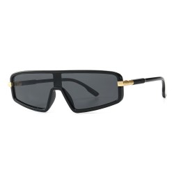 Cat eye-solglasögon - oversized - platt topp i ett stycke - UV400 - unisex