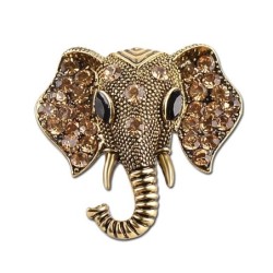 Vintage crystal elephant broochBrooches