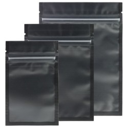Reclosable plastic bags - mat-black / clear - 13 * 18 cm - 100 piecesStorage Bags