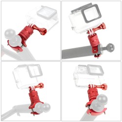 Styrfäste för cykel/motorcykel - metallklämma - kamerahållare - 360 vridbar - för GoPro-kameror