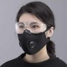 Skyddande ansiktsmask - vind-/dammtät - PM25 aktivt kolfilter - dubbel luftventil