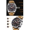 BENYAR - sport Quartz klocka - vattentät - läderband