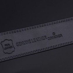Elegant herrbälte - automatiskt metallspänne - äkta läder