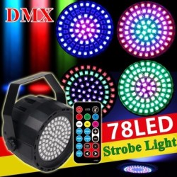 Scenlaserljus - projektor - ljudaktiverad - fjärrkontroll - RGB - 78 LED - DMX