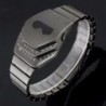 Fashionable black stainless steel watch - snake head - blue LEDWatches