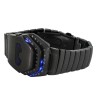 Fashionable black stainless steel watch - snake head - blue LEDWatches