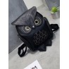 Waterproof leather backpack - with owl patternBackpacks