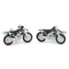 Modern cufflinks - green motorcycleCufflinks