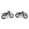 Moderna manschettknappar - grön motorcykel