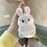 Fluffig päls mini kanin - nyckelring