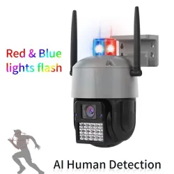 Säkerhetsövervakningskamera - mänsklig upptäckt - automatisk spårning - HD nattseende - vattentät - 1080P - 2MP - PTZ - WiFi
