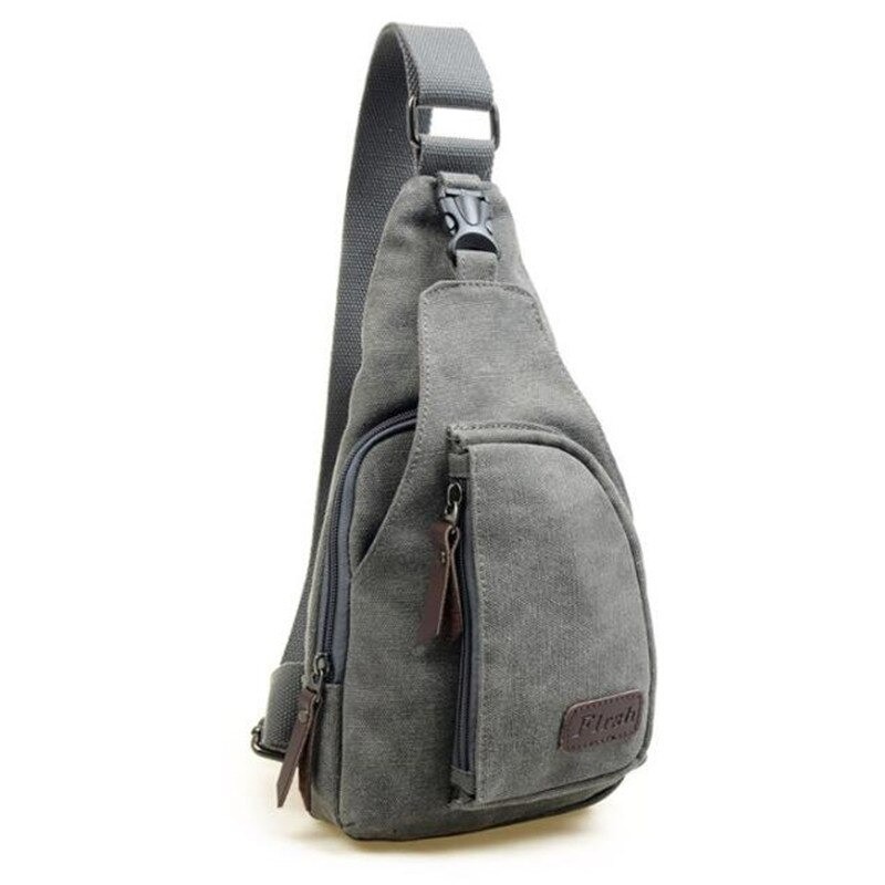 Herrryggsäck i canvas - axel-/crossbodyväska