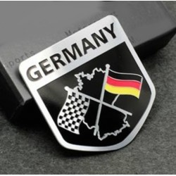 Bildekal - metallemblem - tysk flagga