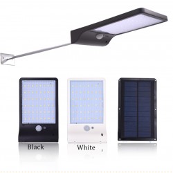 Soldriven vägglampa - vattentät lampa - rörelsesensor - 48 LED