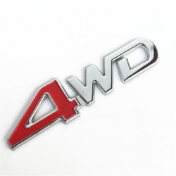 4WD-bilklistermärke - 3D-metallemblem