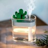 Transparent ultrasonic air humidifier - essential oils diffuser - cactus - LED - USB - 160 mlHumidifiers