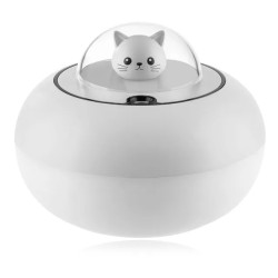 Ultrasonic air humidifier - essential oils diffuser - cat head - LED - USB - 300mlHumidifiers