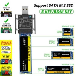 M2 SSD-fodral - M.2 till USB 3.0 - SATA NGFF Caddy HDD-kort