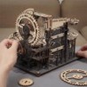 Marble Run - 3D träpussel - byggstenar - nattstad - set