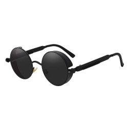 Runda metallsolglasögon - steampunk / gotisk stil - UV400 - unisex