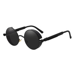 Runda metallsolglasögon - steampunk / gotisk stil - UV400 - unisex
