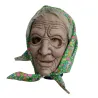 Halloween helmask - läskig mormor med huva