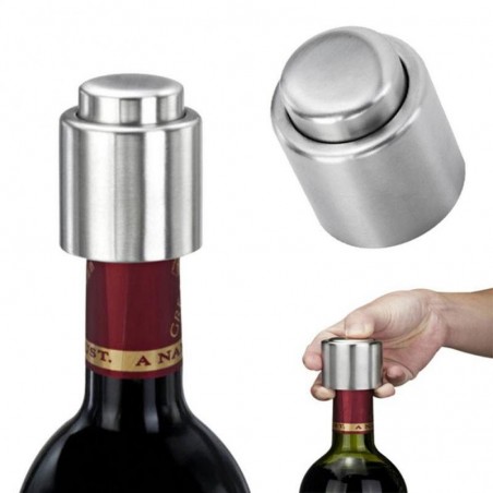 Vin / champagne / flaskstängare - vakuumpropp - rostfritt stål