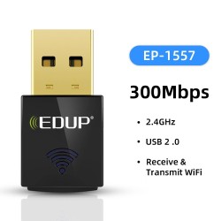 EDUP - 300Mbps - trådlös nano USB 2.0 - nätverkskort - WiFi-mottagare