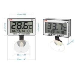 Akvarium varmvattenberedare - med termometer - justerbar - 25W - 50W - 100W - 200W - 300W