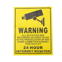 24H SECURITY CAMERA CCTV - INSPELNING - varningsdekal