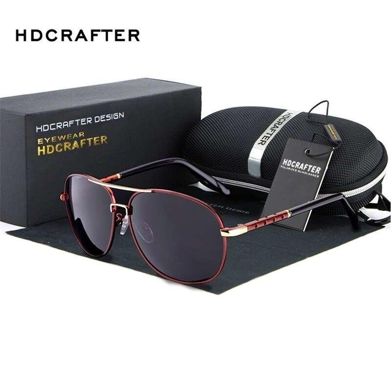 HDCRAFTER - Vintage oversized solglasögon - polariserade - UV400