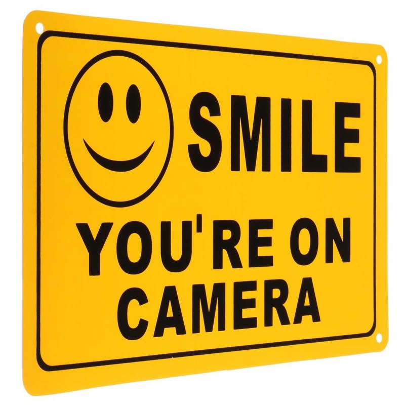 Vinyl varningsdekal - Smile You're On Camera