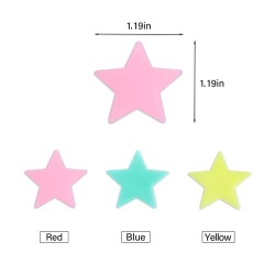 Glow-in-the-dark stjärnor - vägg-/takklistermärken - 3cm - 50 st