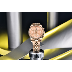 BENYAR - elegant Quartz-klocka - kronograf - vattentät - rostfritt stål - guld