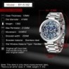 BENYAR - automatic mechanical watch - hollow-out design - stainless steel - whiteWatches