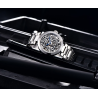 BENYAR - automatic mechanical watch - hollow-out design - stainless steel - whiteWatches