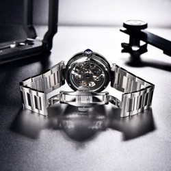 BENYAR - automatisk mekanisk klocka - ihålig design - rostfritt stål - svart