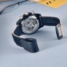 PAGANI DESIGN - mekanisk sportklocka - kronograf - regnbågsram - läderband - lila