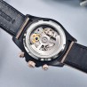 PAGANI DESIGN - mekanisk sportklocka - kronograf - regnbågsram - läderband - lila