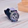 PAGANI DESIGN - mekanisk sportklocka - kronograf - regnbågsram - läderband - lila