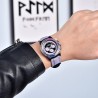 PAGANI DESIGN - mekanisk sportklocka - kronograf - regnbågsram - läderband - lila