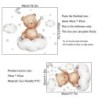 Cartoon wall sticker - kids bedroom wallpaper - bear / moon /clouds / starsWall stickers