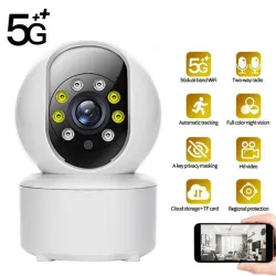 Trådlös kamera - babyvakt - automatisk spårning - tvåvägsljud - 5G IP - WiFi - 720P