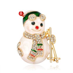 Crystal snowman - broochBrooches