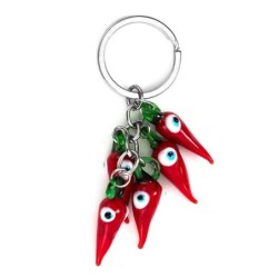 Lucky eye - red chilli - keychainKeyrings