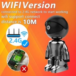 WiFi säkerhetskamera - tvåvägsljud - 1080P - 4MP - PTZ Wifi - IP - svart robot