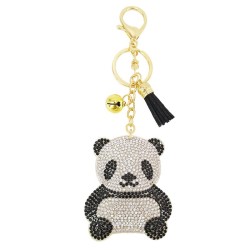 Crystal panda / tassel - keychainKeyrings