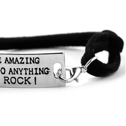 Läderarmband - inspirerande budskap - unisex