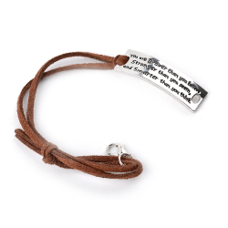 Läderarmband - inspirerande budskap - unisex
