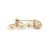 Gold music note / microphone - broochBrooches